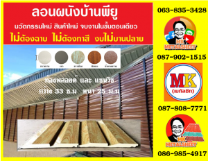 ลอนผนังบ้านแซนวิช พียู (House Wall Panel Sandwiches PU Foam)